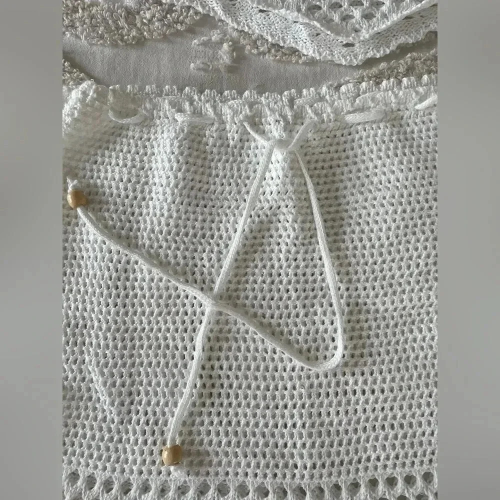 2 Piece Crocheted Tank Top and Mini Skirt - Picture 3 of 8